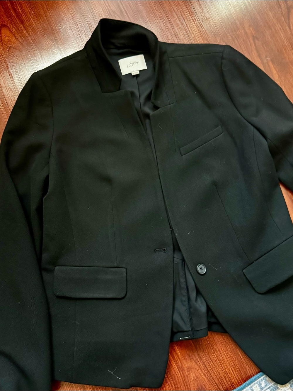 LOFT Black Women's Jacket with Minimalist Label